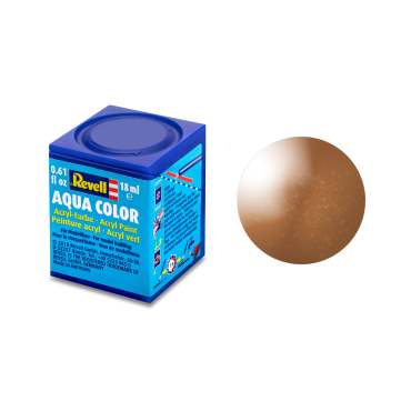 TINTA ACRÍLICA AQUA COLOR SOLÚVEL EM ÁGUA BRONZE METÁLICO 18ML 95 REVELL REV 36195